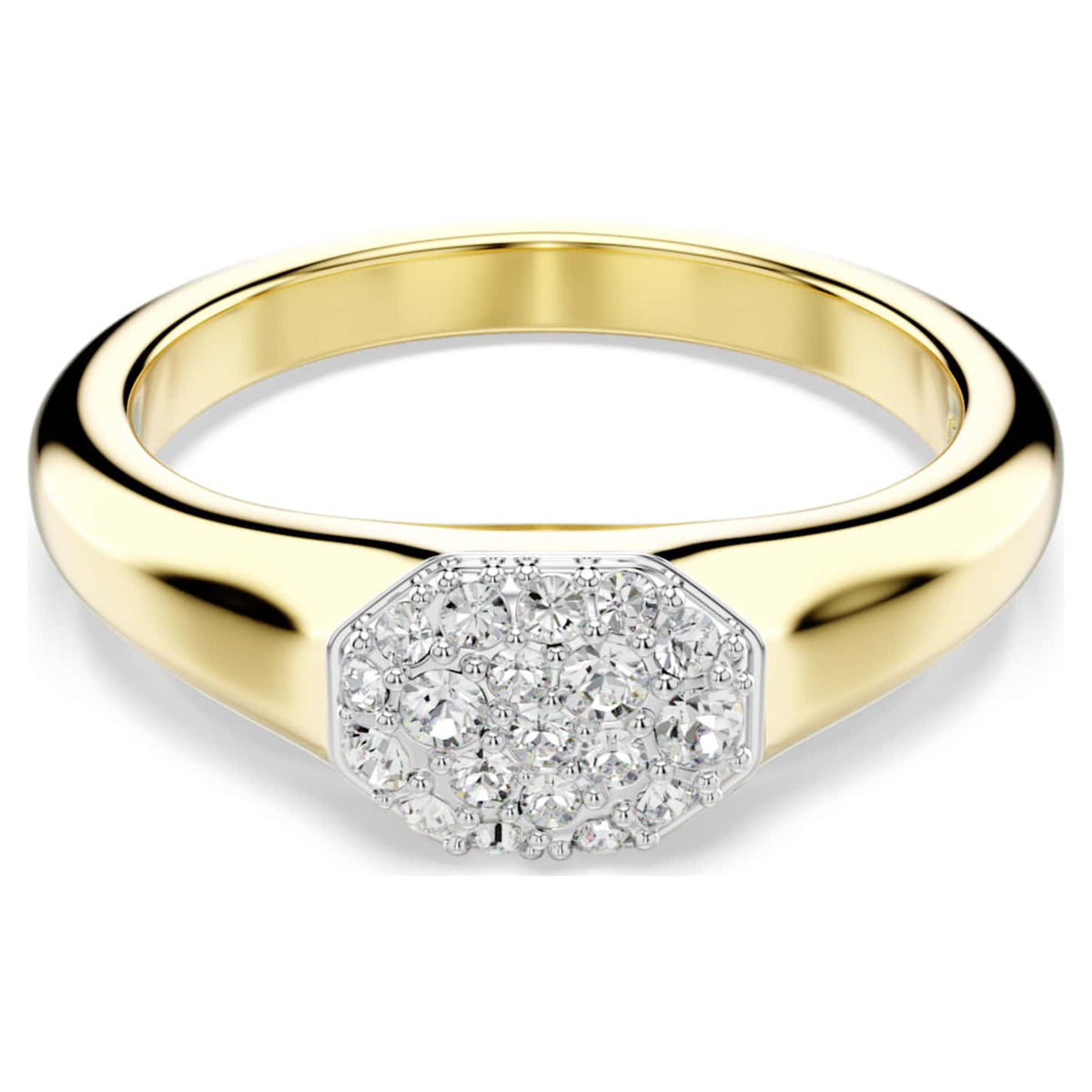 Swarovski Anello Dextera, Taglio misto, Bianco, Finitura oro 18K