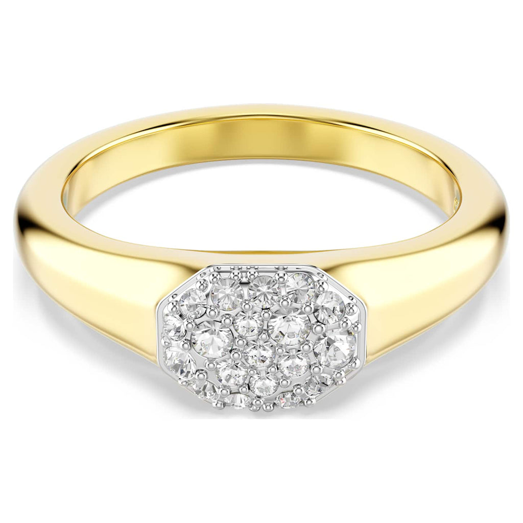 Swarovski Anello Dextera, Taglio misto, Bianco, Finitura oro 18K