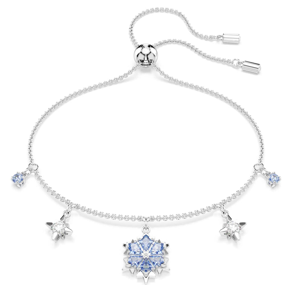 Swarovski Braccialetto Magic, Fiocco Di Neve, Blu, Placcato rodio