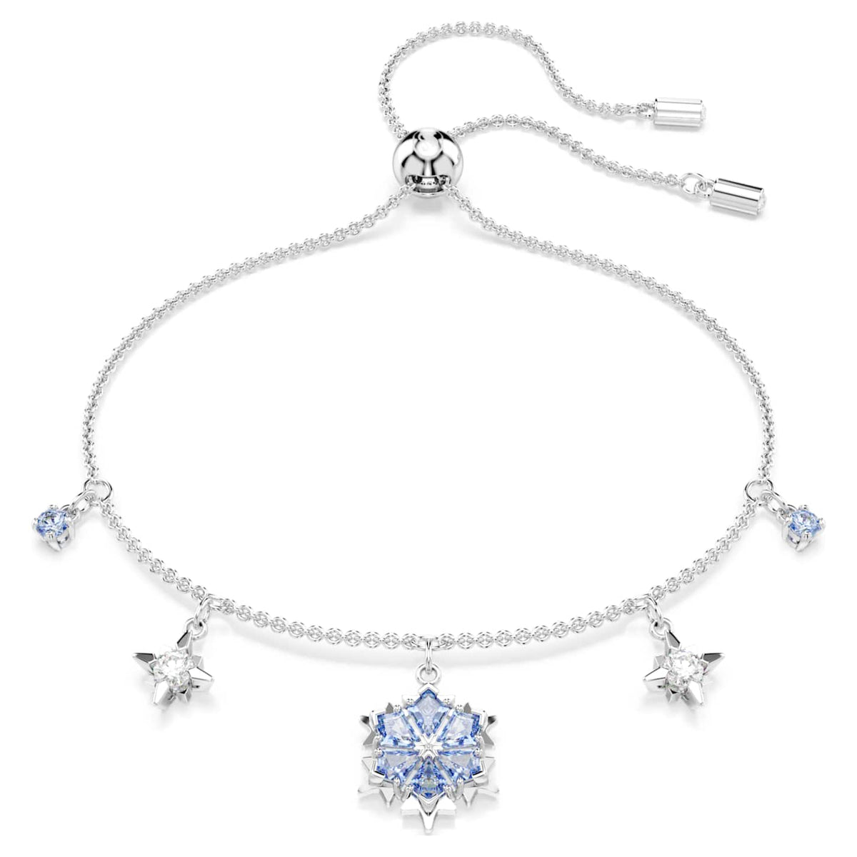 Swarovski Braccialetto Magic, Fiocco Di Neve, Blu, Placcato rodio