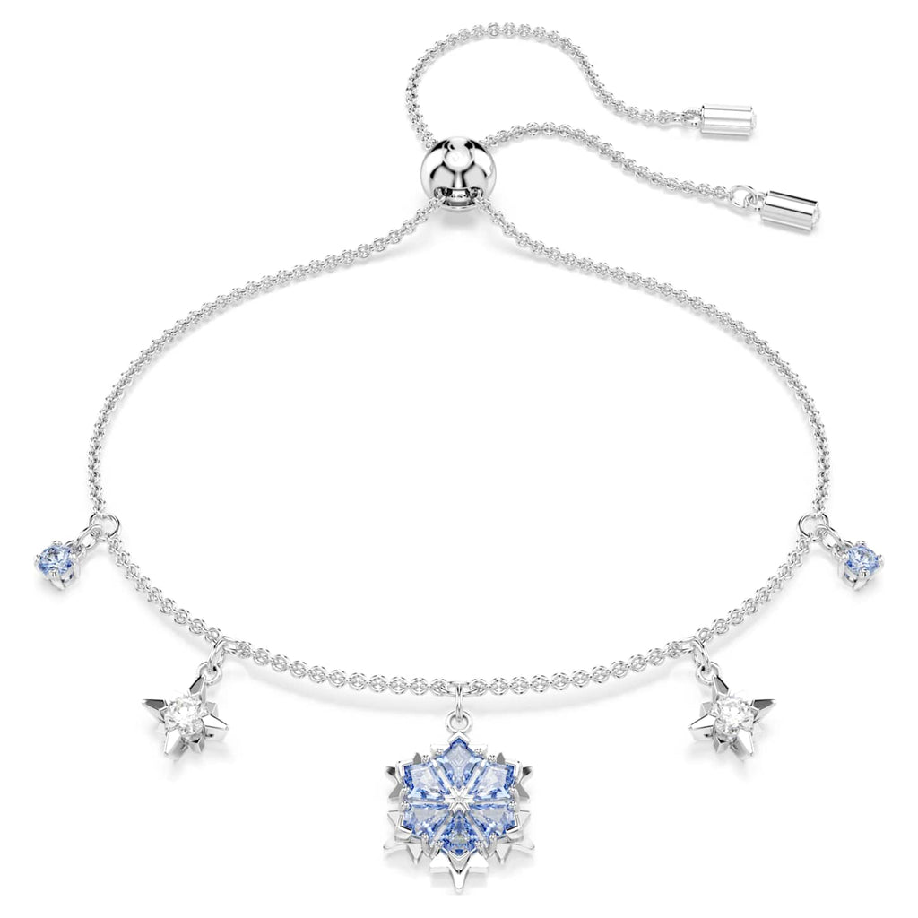 Swarovski Braccialetto Magic, Fiocco Di Neve, Blu, Placcato rodio