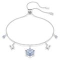 Swarovski Braccialetto Magic, Fiocco Di Neve, Blu, Placcato rodio