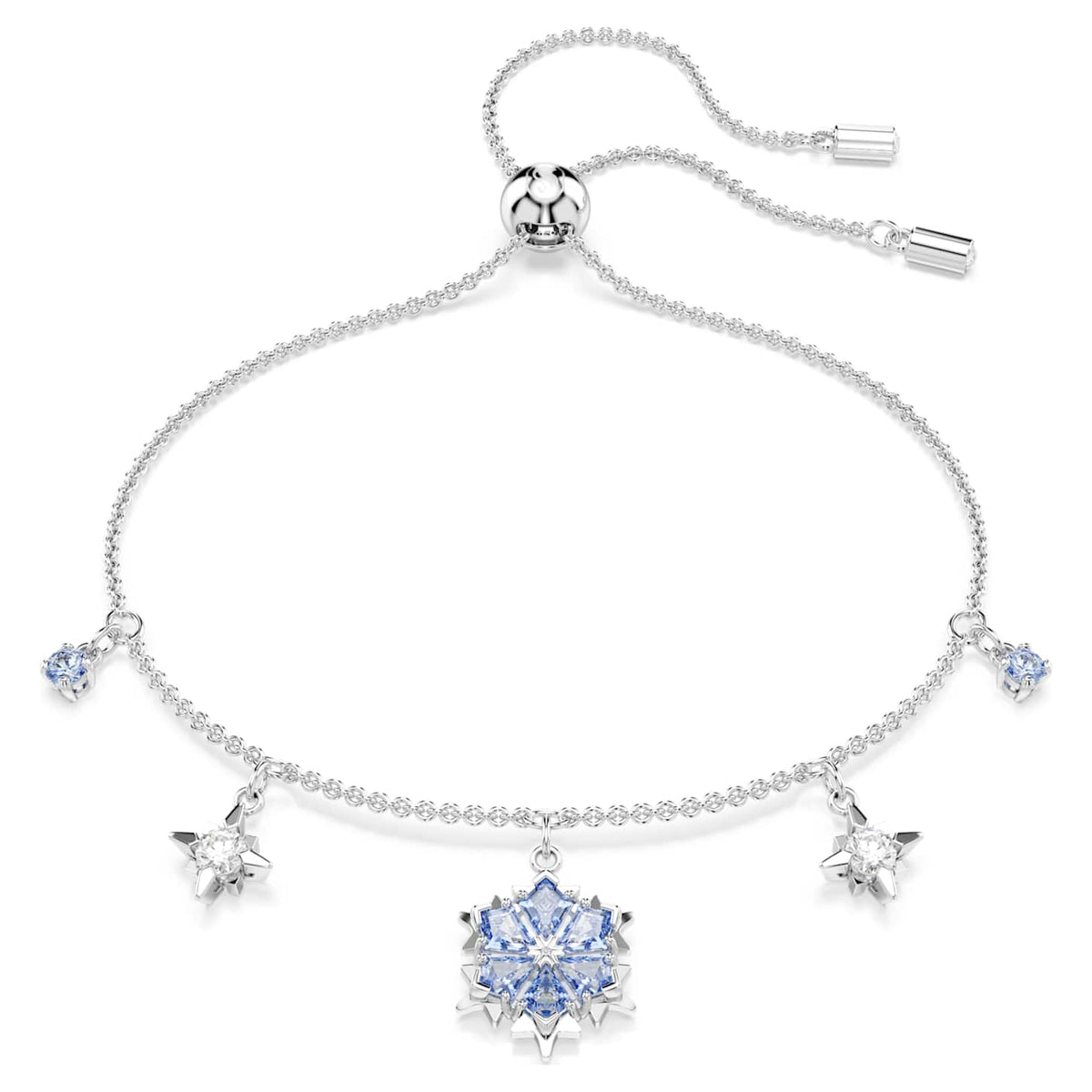 Swarovski Braccialetto Magic, Fiocco Di Neve, Blu, Placcato rodio