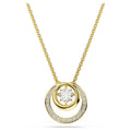 Swarovski Pendente Hyperbola, Taglio Round, Bianco, Finitura oro 18K