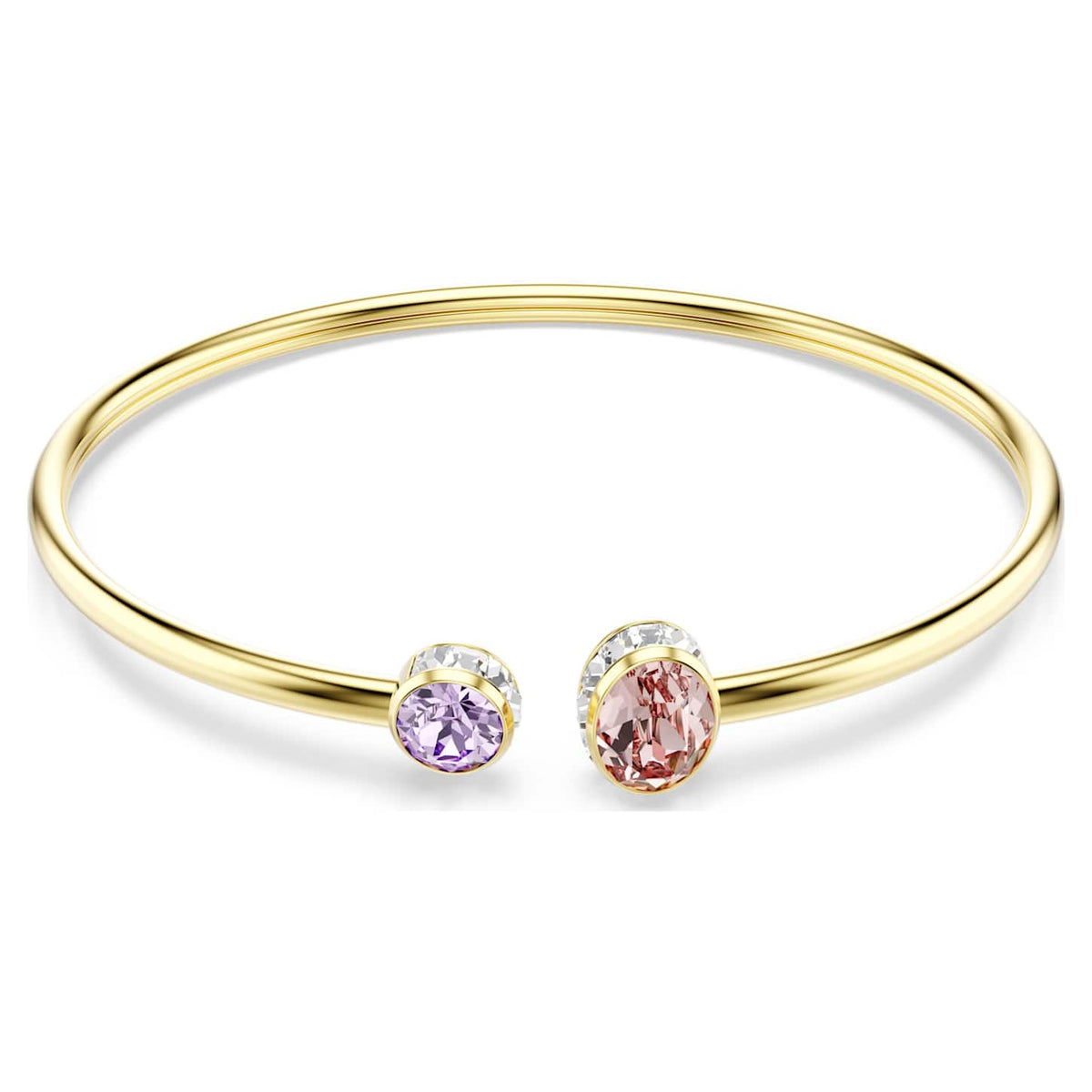 Swarovski Bracciale rigido Chroma, Taglio misto, Multicolore, Finitura oro 18K