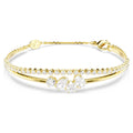 Swarovski Braccialetto Mesmera, Taglio misto, Bianco, Finitura oro 18K