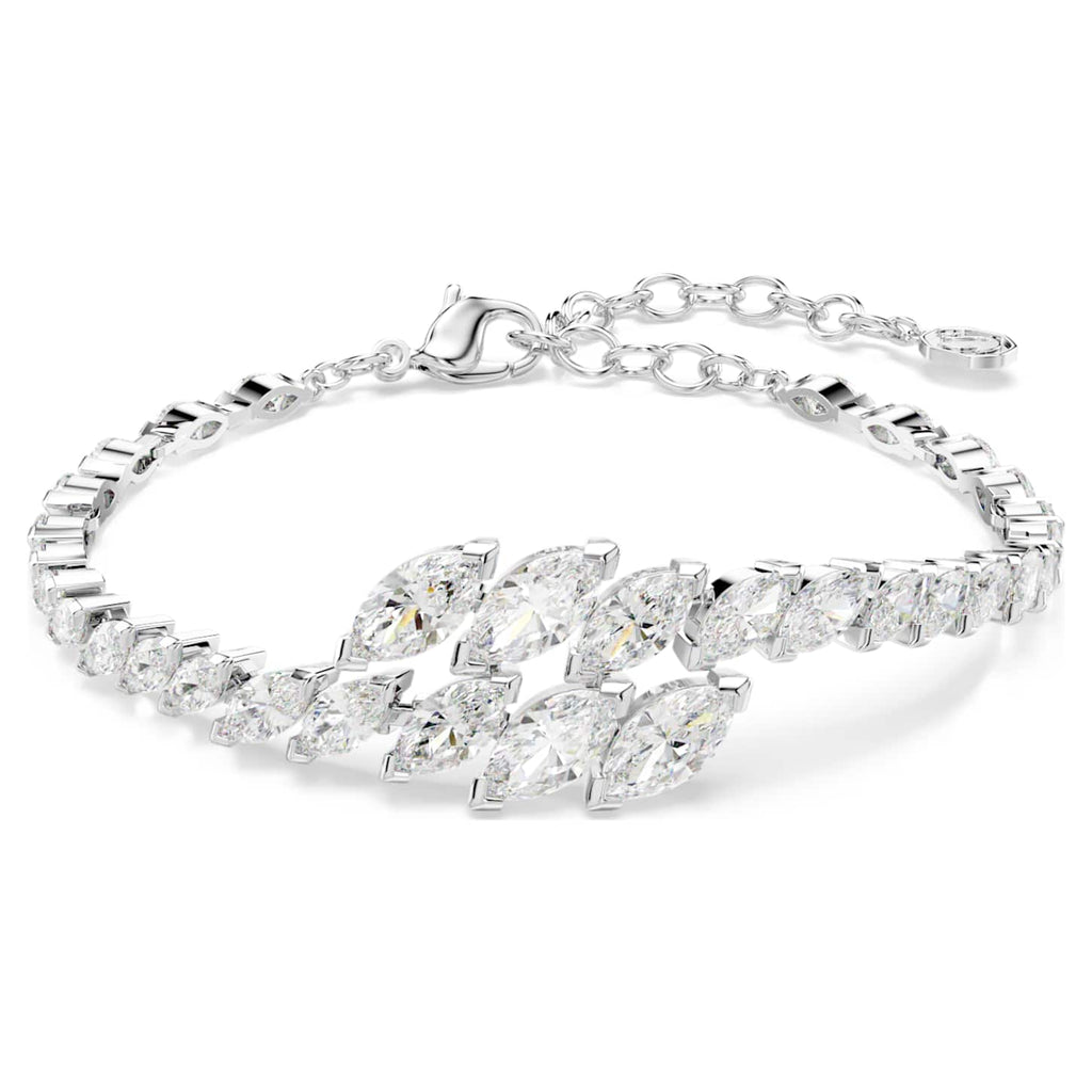 Swarovski Braccialetto Mesmera, Taglio Marquise, Bianco, Placcato rodio