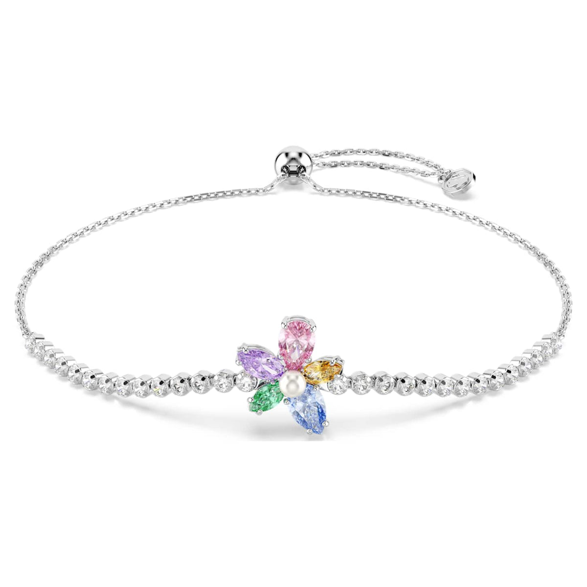 Swarovski Braccialetto Ariana Grande x Swarovski, Taglio misto, Fiore, Multicolore, Placcato rodio