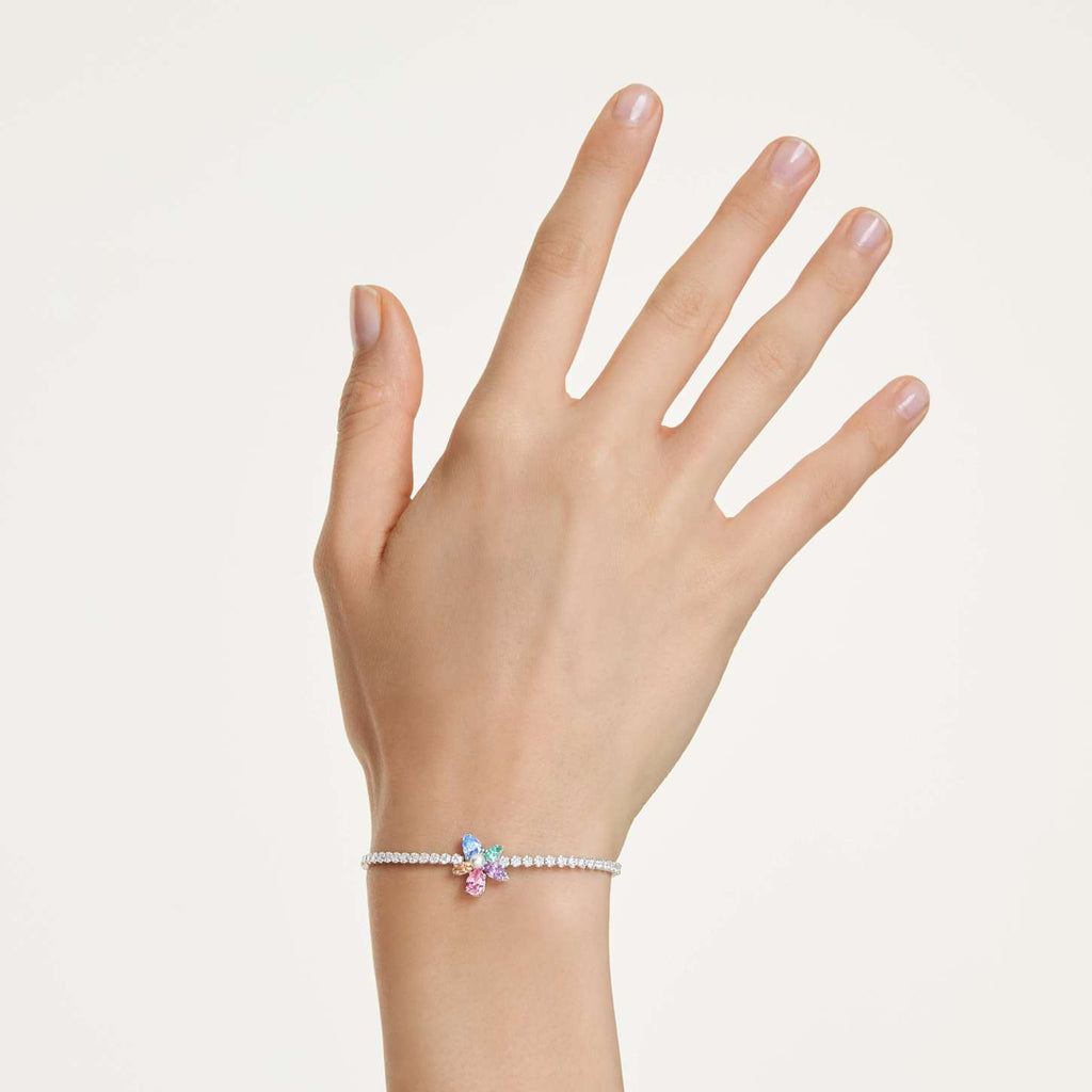 Swarovski Braccialetto Ariana Grande x Swarovski, Taglio misto, Fiore, Multicolore, Placcato rodio