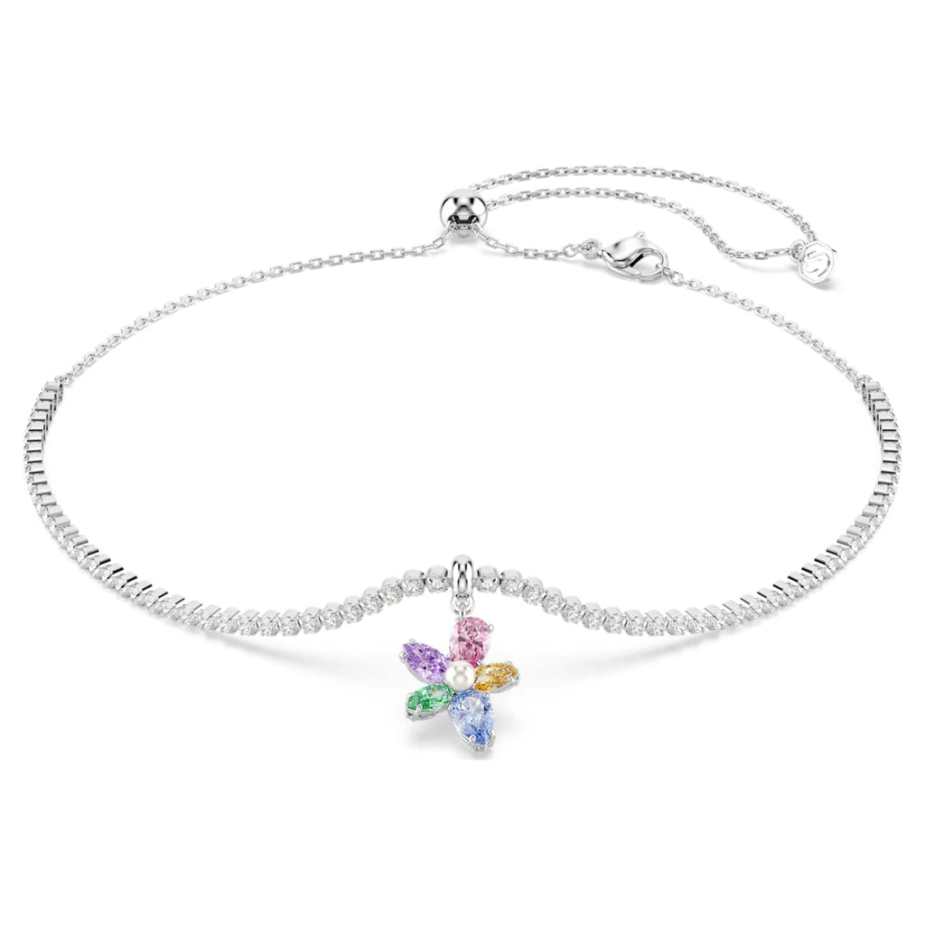 Swarovski Girocollo Ariana Grande x Swarovski, Taglio misto, Fiore, Multicolore, Placcato rodio