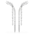 Swarovski Orecchini Mesmera, Taglio misto, Bianchi, Placcato rodio