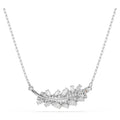 Swarovski Pendente Vienna, Taglio misto, Piuma, Bianco, Placcato rodio