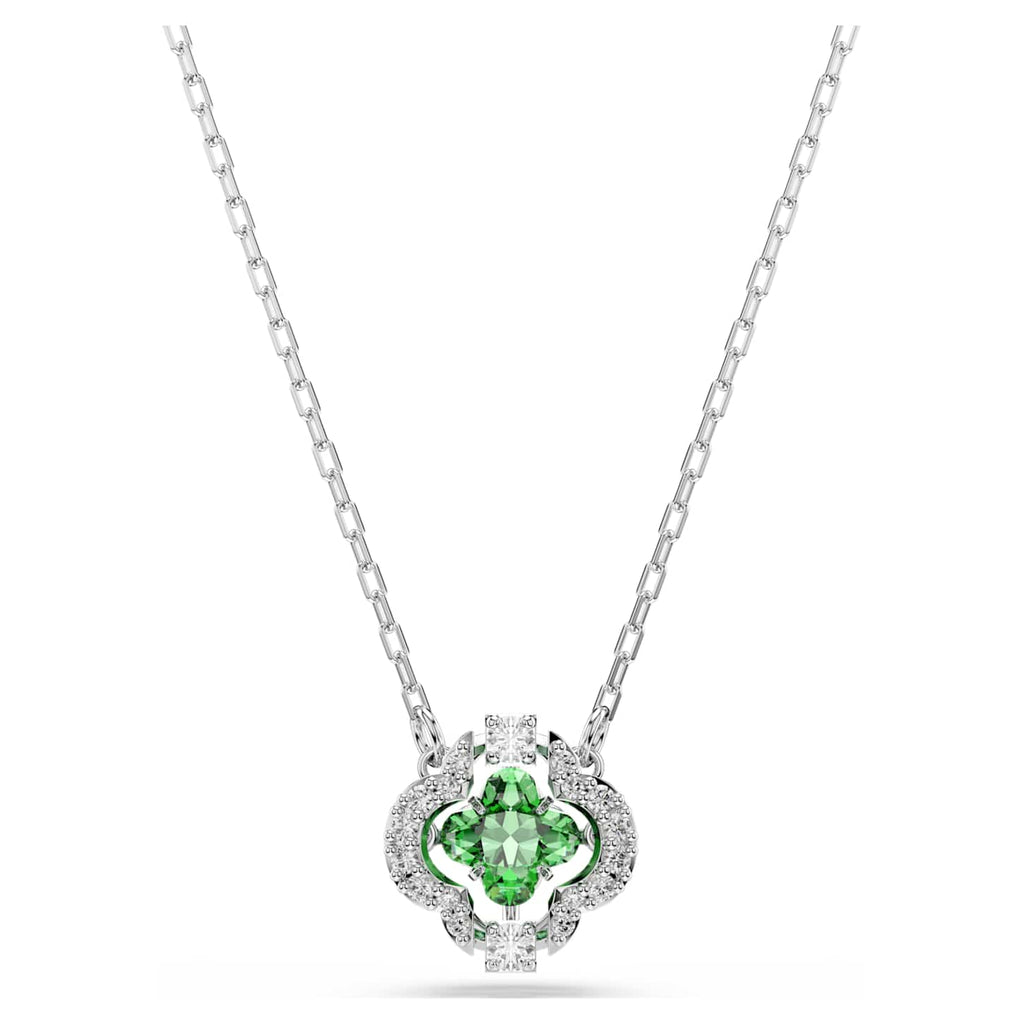 Swarovski Pendente Una Angelic, Taglio misto, Verde, Placcato rodio