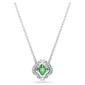 Swarovski Pendente Una Angelic, Taglio misto, Verde, Placcato rodio