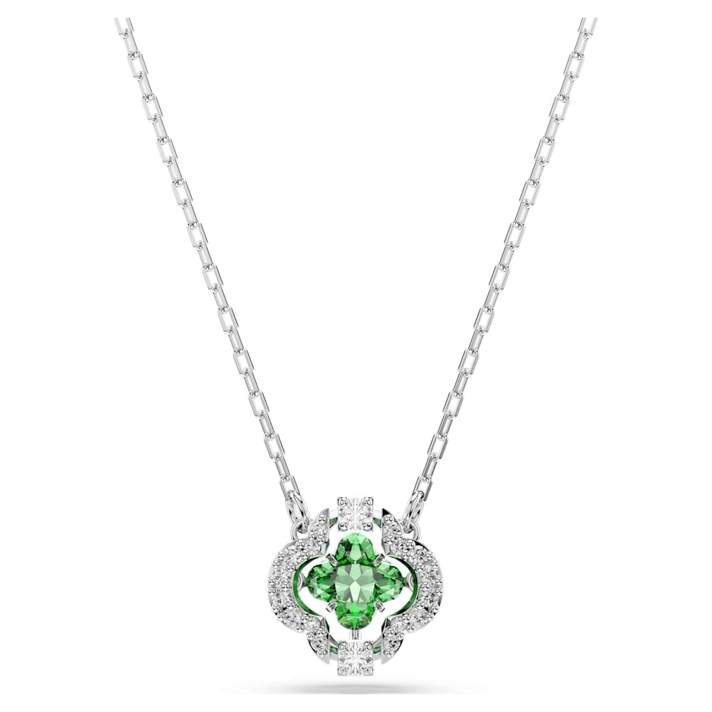 Swarovski Pendente Una Angelic, Taglio misto, Verde, Placcato rodio