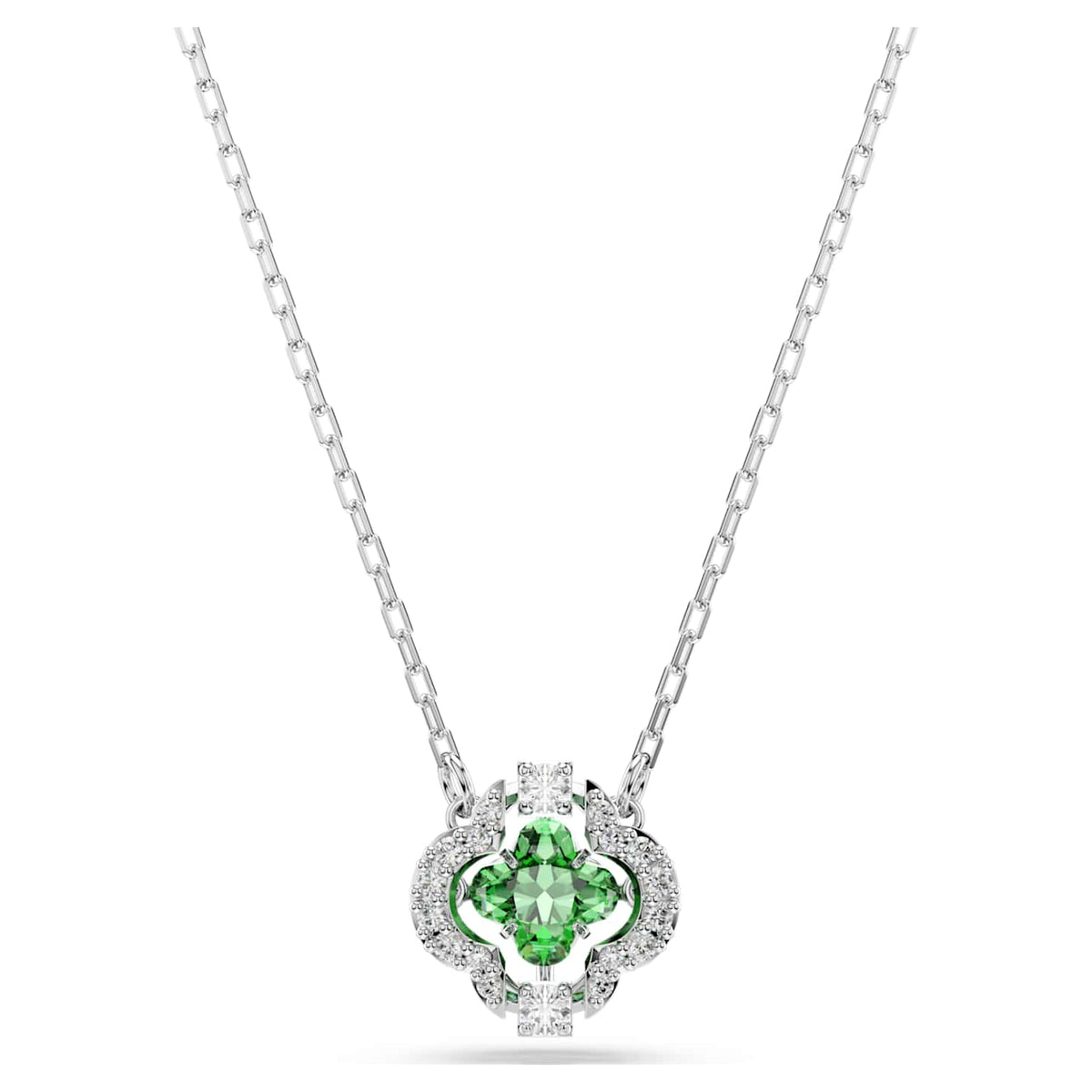 Swarovski Pendente Una Angelic, Taglio misto, Verde, Placcato rodio