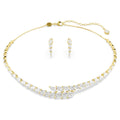 Swarovski Set Mesmera, Set (2), Taglio Marquise, Bianco, Finitura oro 18K