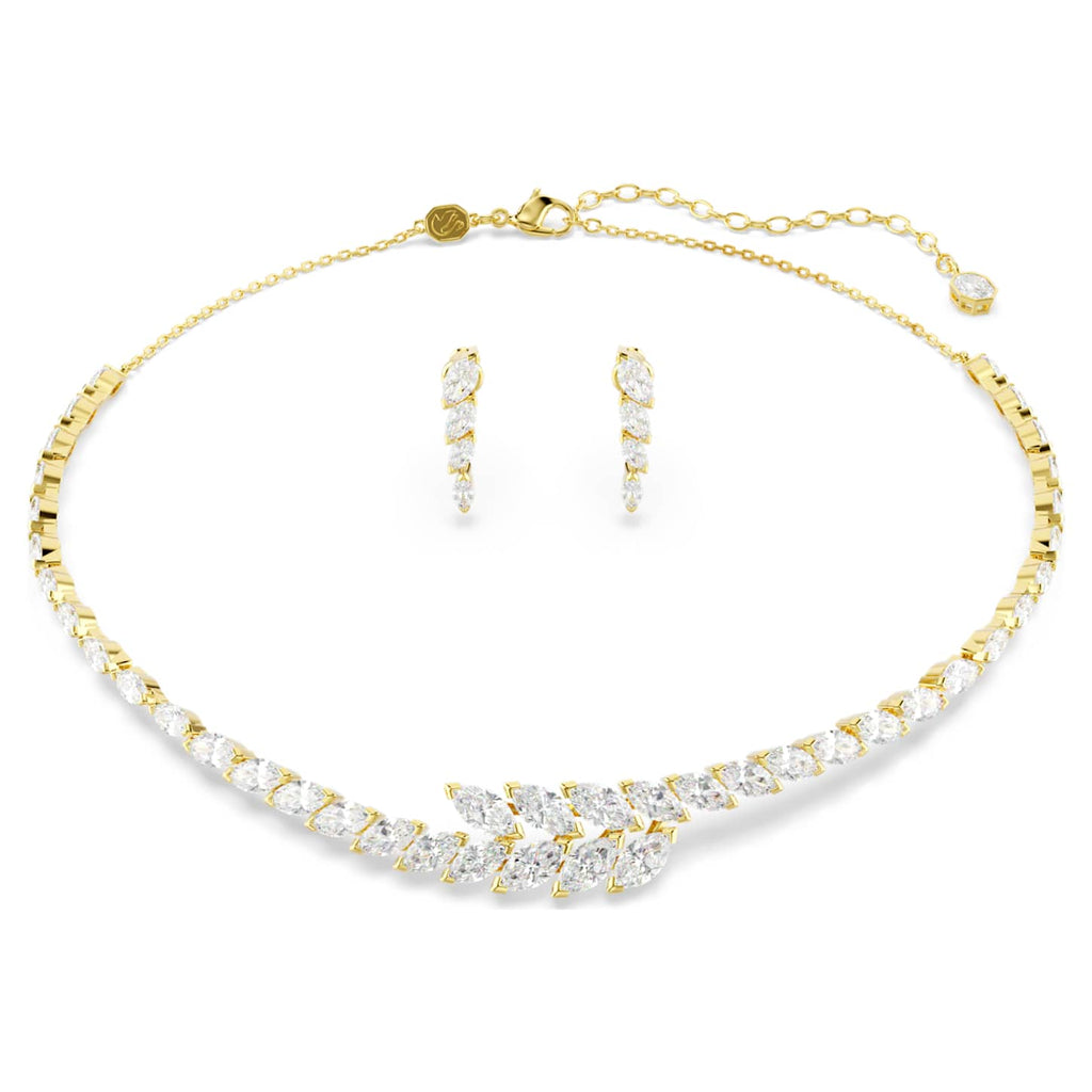 Swarovski Set Mesmera, Set (2), Taglio Marquise, Bianco, Finitura oro 18K