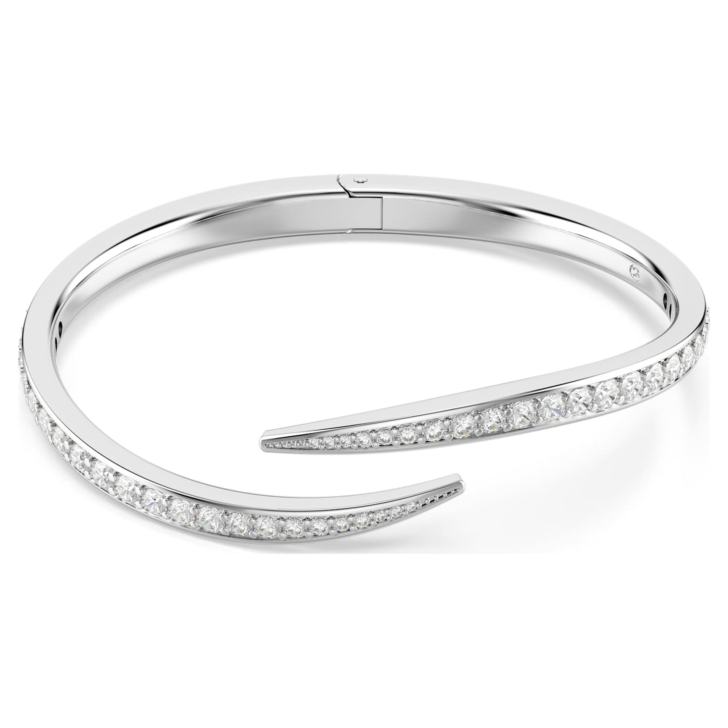 Bangle Vienna, Taglio Round, Cigno, Bianco, Placcato rodio (misura M) - foto 2