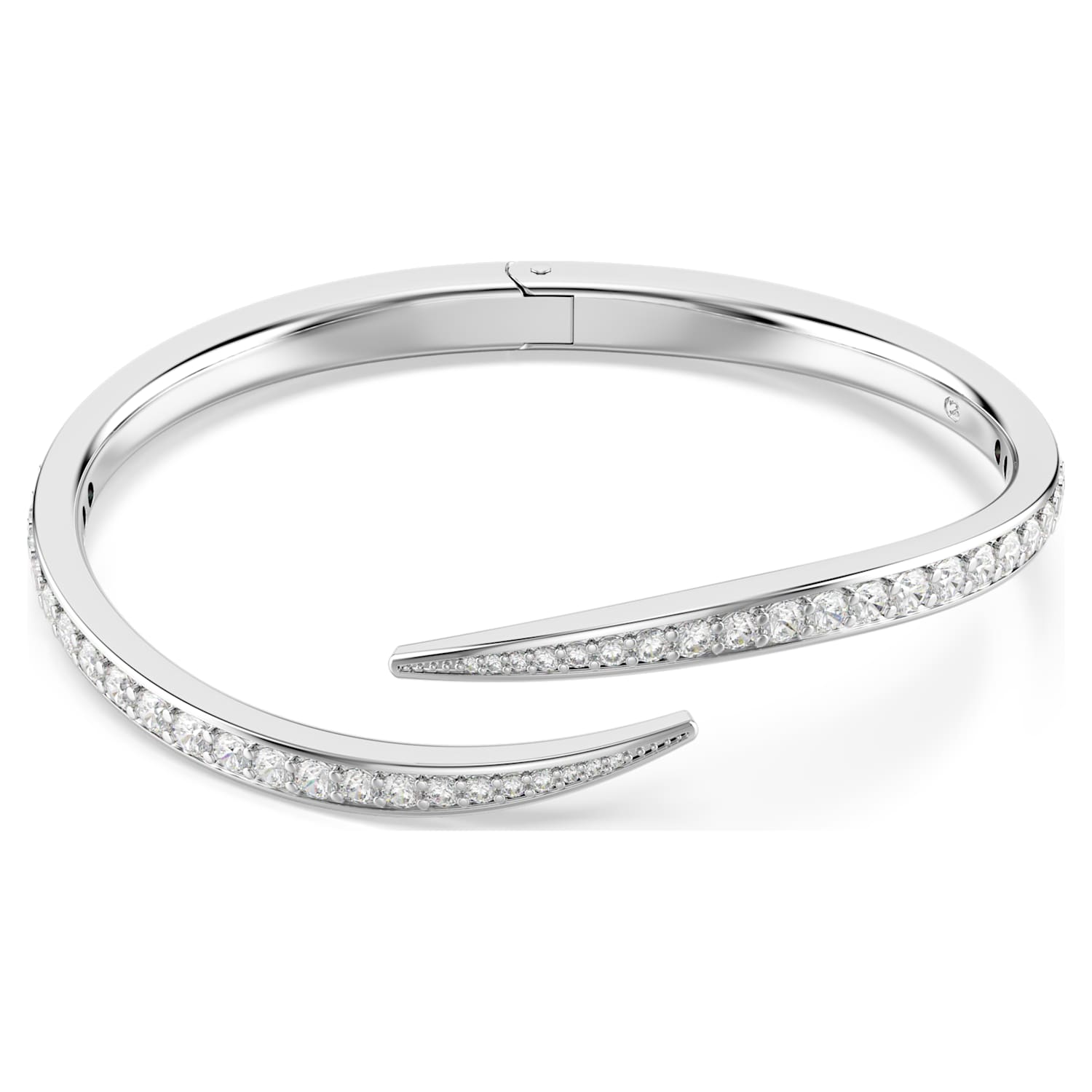 Bangle Vienna, Taglio Round, Cigno, Bianco, Placcato rodio (misura M) - foto 2