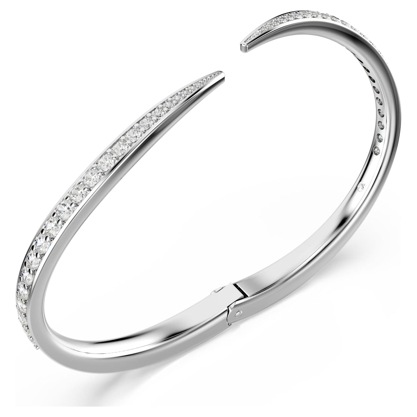 Bangle Vienna, Taglio Round, Cigno, Bianco, Placcato rodio (misura M) - foto 4