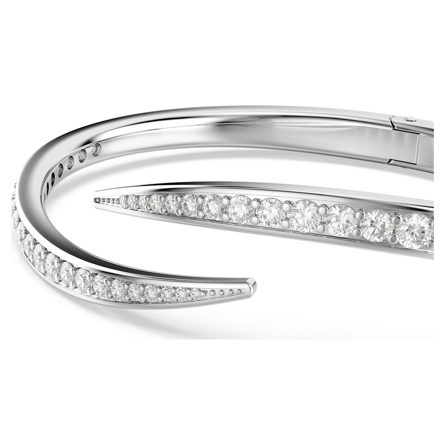 Bangle Vienna, Taglio Round, Cigno, Bianco, Placcato rodio (misura M) - foto 3