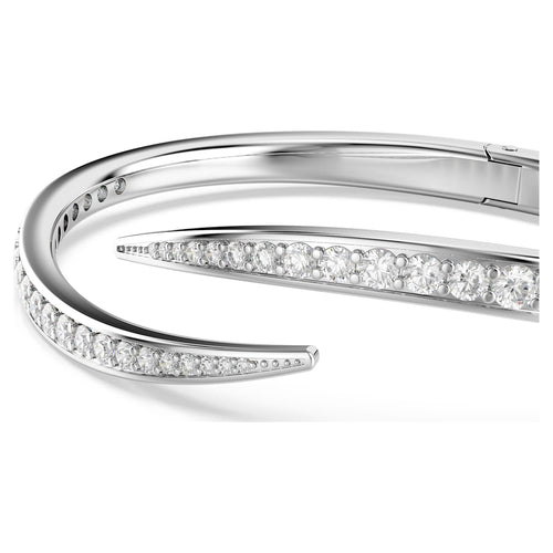 Bangle Vienna, Taglio Round, Cigno, Bianco, Placcato rodio (misura M) - foto 3