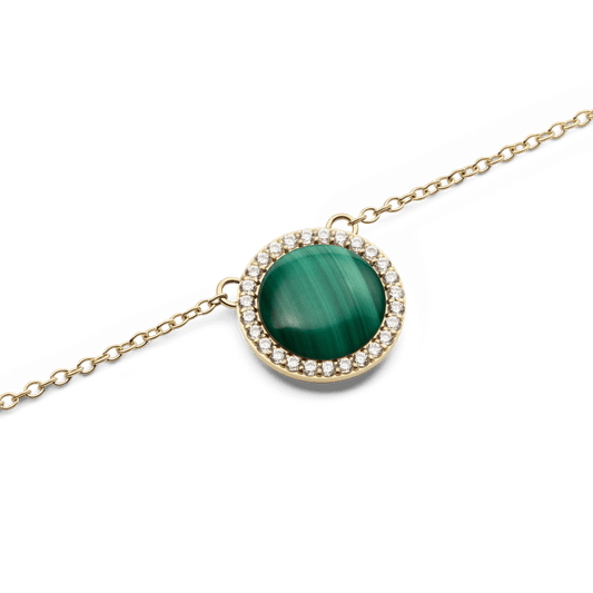 Daniel Wellington Audrey Necklace Malachite Gold