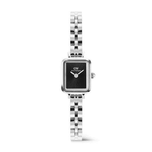 Daniel Wellington Quadro Mini Arch 3-Link 15x18mm Onyx Sunray Silver